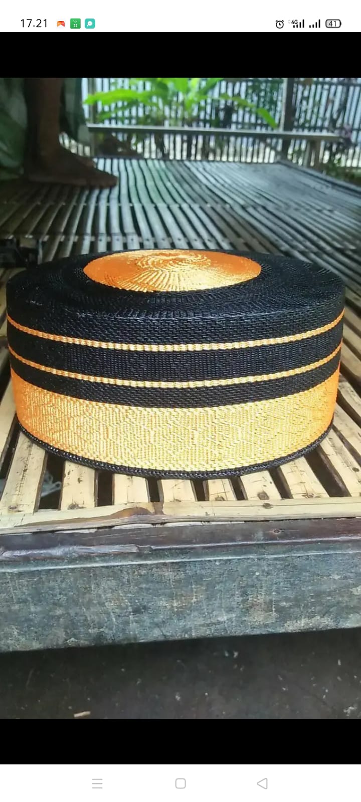 Songkok Guru Benang Emas (Dasar Hitam)